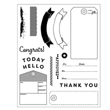 Sizzix Framelits Die & Stamp Set By 49 & Market - Tag It